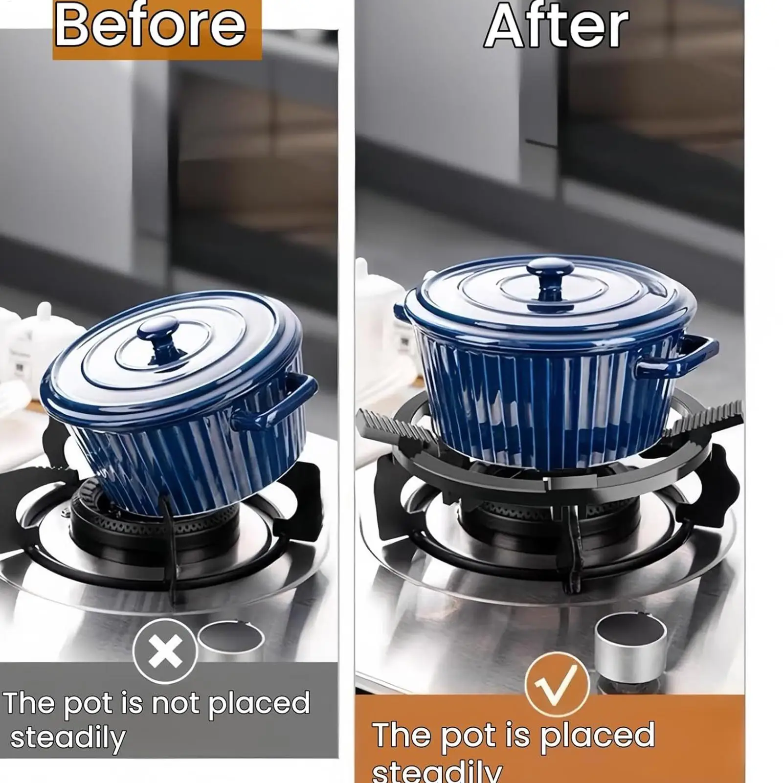 

Stove Top Rings Stove Rack With Non Slip Claws Pot Rack For Kitchen Restaurant Cooking Outdoor Camping Daily Meal Party