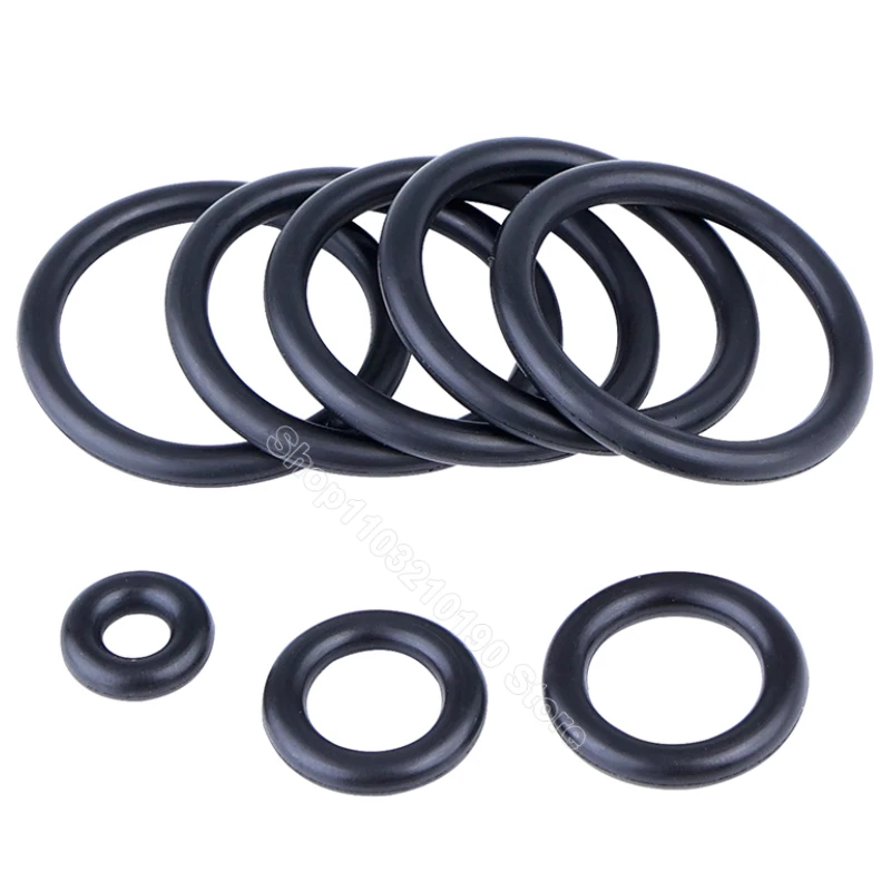 6mm O ring Rubber NBR Seal Washer Gasket High Pressure Oil Resistance Faucet Sealing Valve O-ring Spacer Black OD 17 28 30-490mm