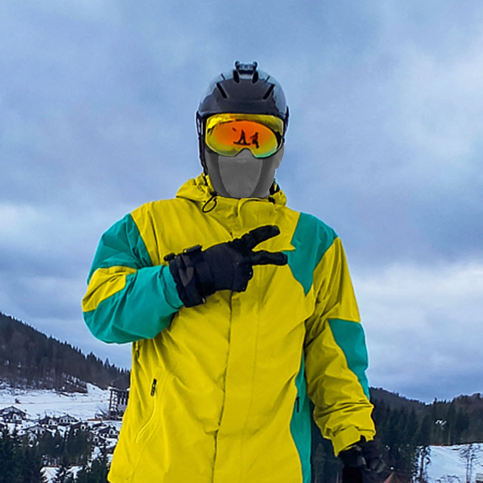 

Windproof Facial Cover Reusable Neck Gaiter for Winter Sports Outdoor Riding Anti-Cold Ear Warmers Face Towel Protective Facial