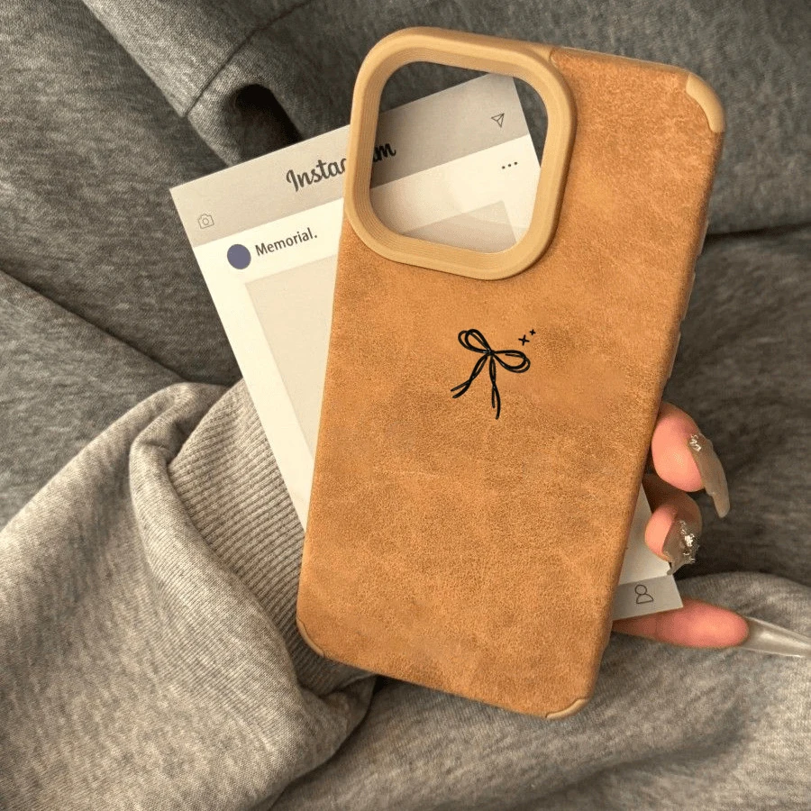 Niedliche Minimalistische Kirschschleife Handyhülle für iPhone 16 Hüllen iPhone 17 Pro Max 13 11 12 15 14 16 Plus XS X XR Stoßfeste Fallschutz-Hülle – Detail 5