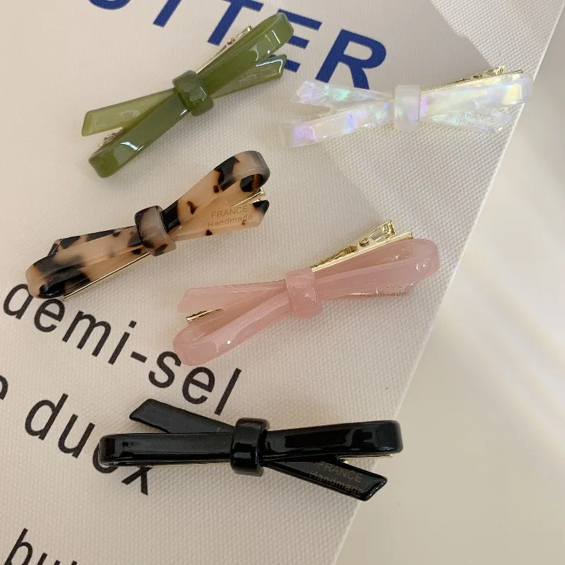 

Acetate Hair Clip Butterfly Bow Cute Soft for Side Bangs Summer Premium Elegant High Quality Non Slip Durable Daily Accessory