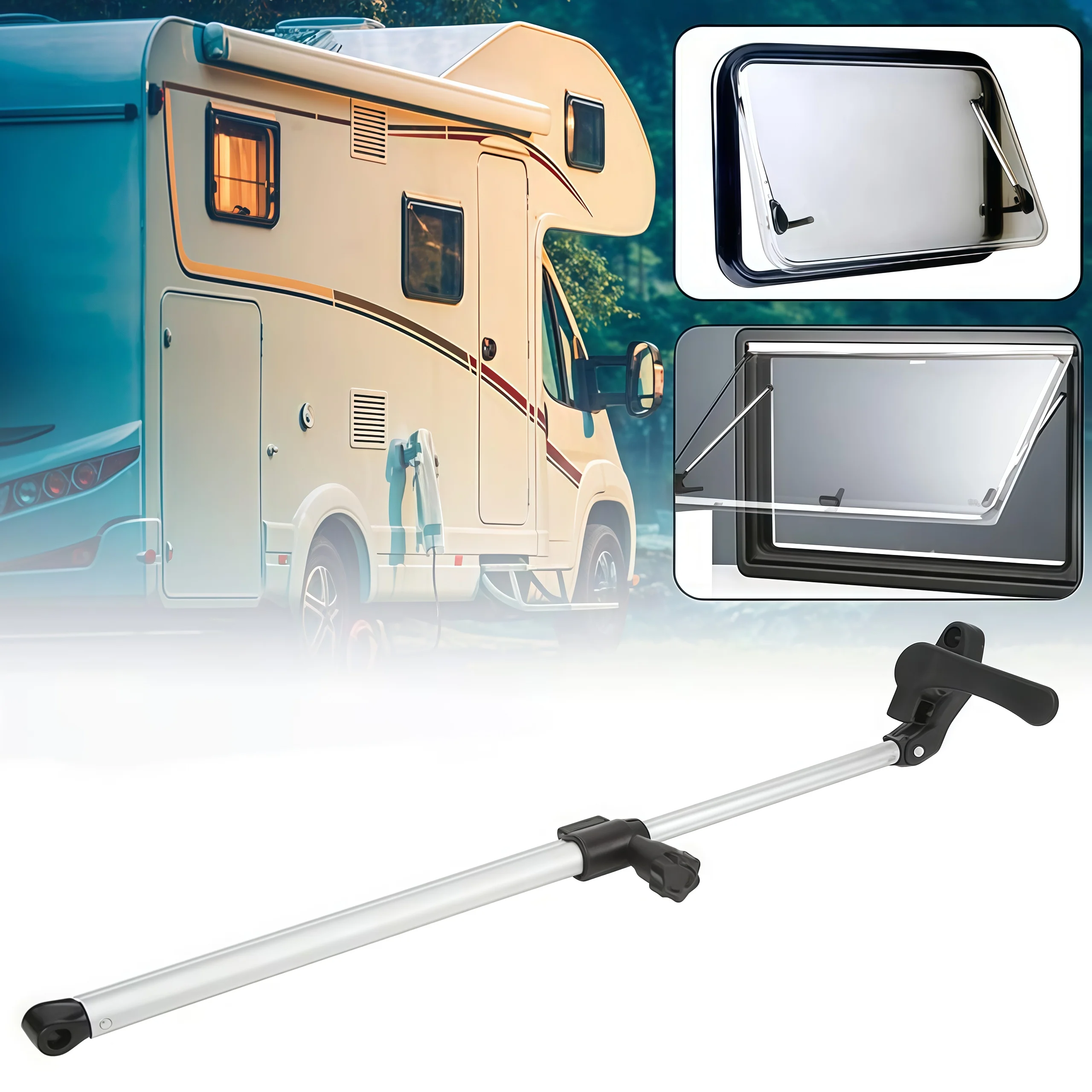 A09E-RV 310‑435Mm Window Support Rod Telescopic Aluminium Alloy Replacement Accessories For Motorhome Trailer RV Accessories