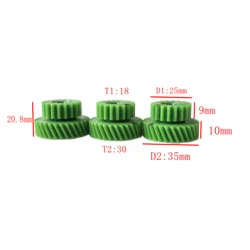 Nylon Gear Set Spare Part For Bafang FM G370.250. Front Hub Motor Replacement 18-30 Teeth Helical Suitable