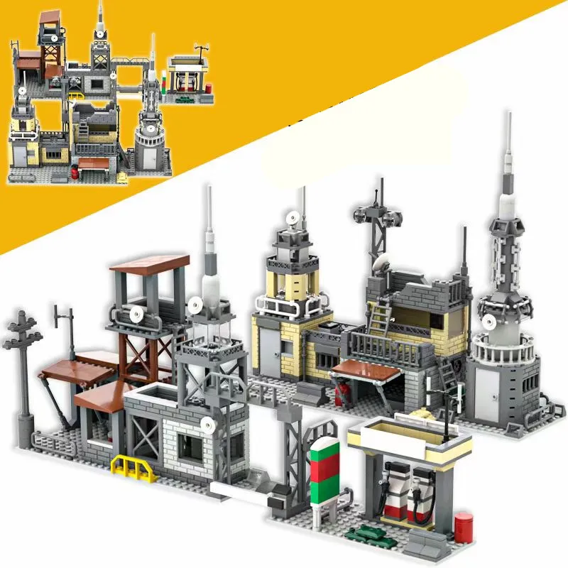 

Заброшенные военные командные базовые строительные блоки, набор игрушек, совместимые здания WW2, строительные кирпичи, детали, игрушки для мальчиков, подарки