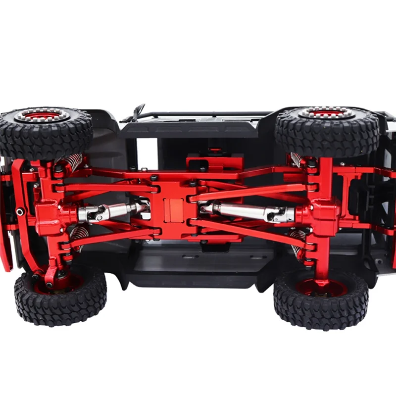 طقم هيكل بإطار معدني مجمع لملحقات أجزاء ترقية السيارة الزاحفة TRX4M TRX4-M Bronco 1/18 RC، أحمر