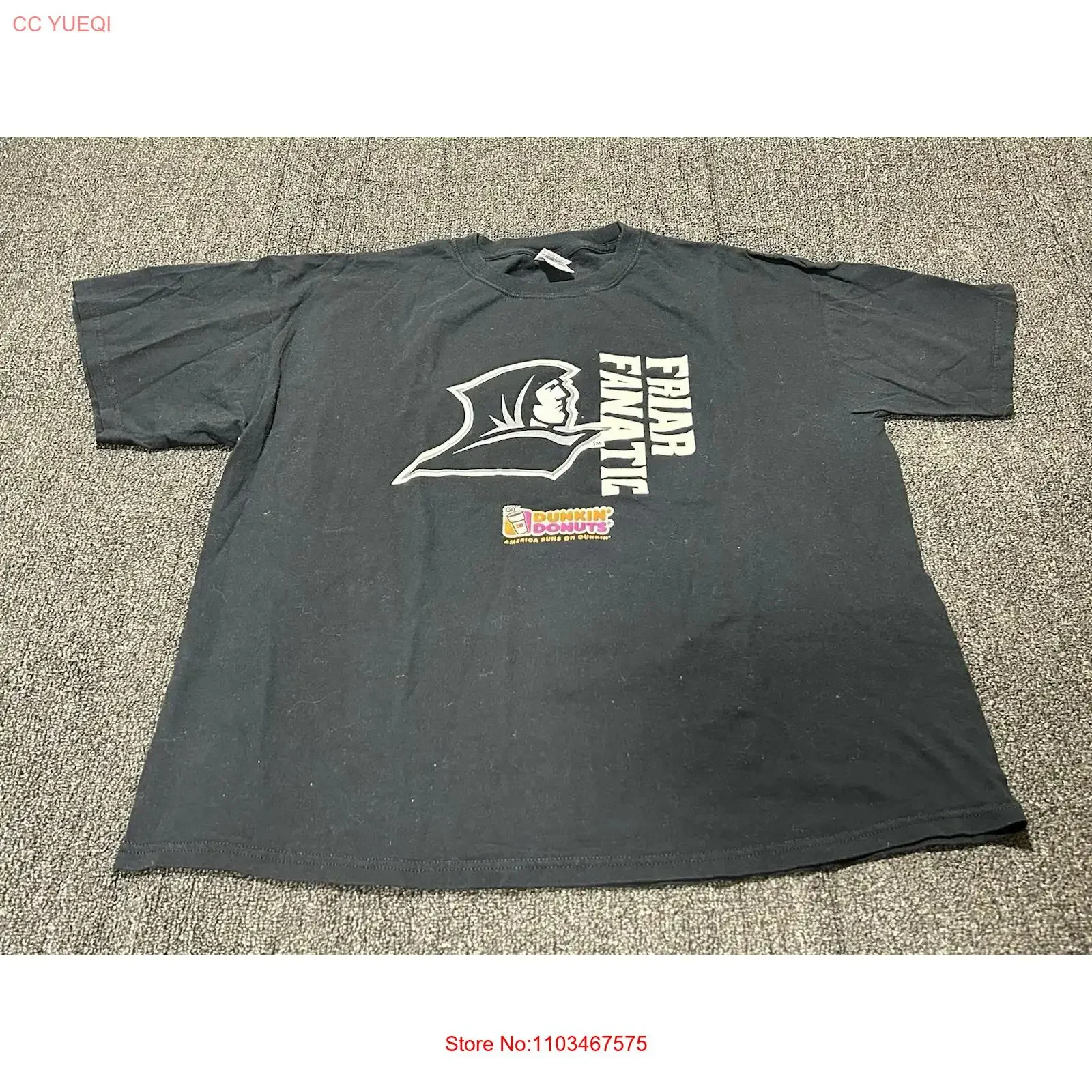 Camiseta PROVIDENCE COLLEGE FRIAR FANATIC Extra Large Dunkin Donuts vintage lavada para hombre, estilo streetwear elástico