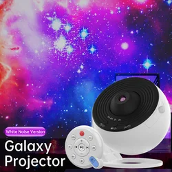 Galaxy Projector Night Light 1 Count HD Galaxy Projector with 15 White Noise Songs Ambient LED Light Projection Lights for Bedro