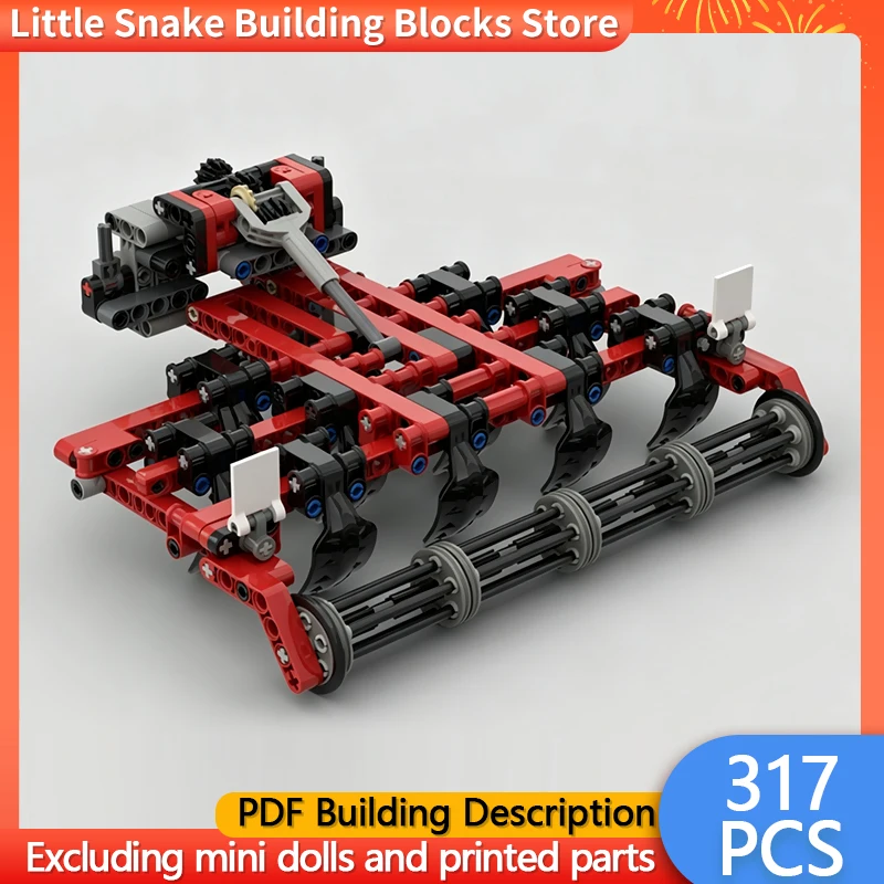 City Car Model MOC Building Bricks Heavy Agricultural Grubber Modular Technology Gifts Holiday Assemble Children Toys Suit