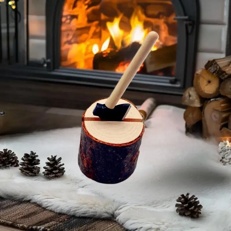 NEW 1/3Pcs New Fashion 1:12 Dollhouse Simulation Miniature Field Chicken Nest Axe Woodcutting Countryside Toilet Decoration