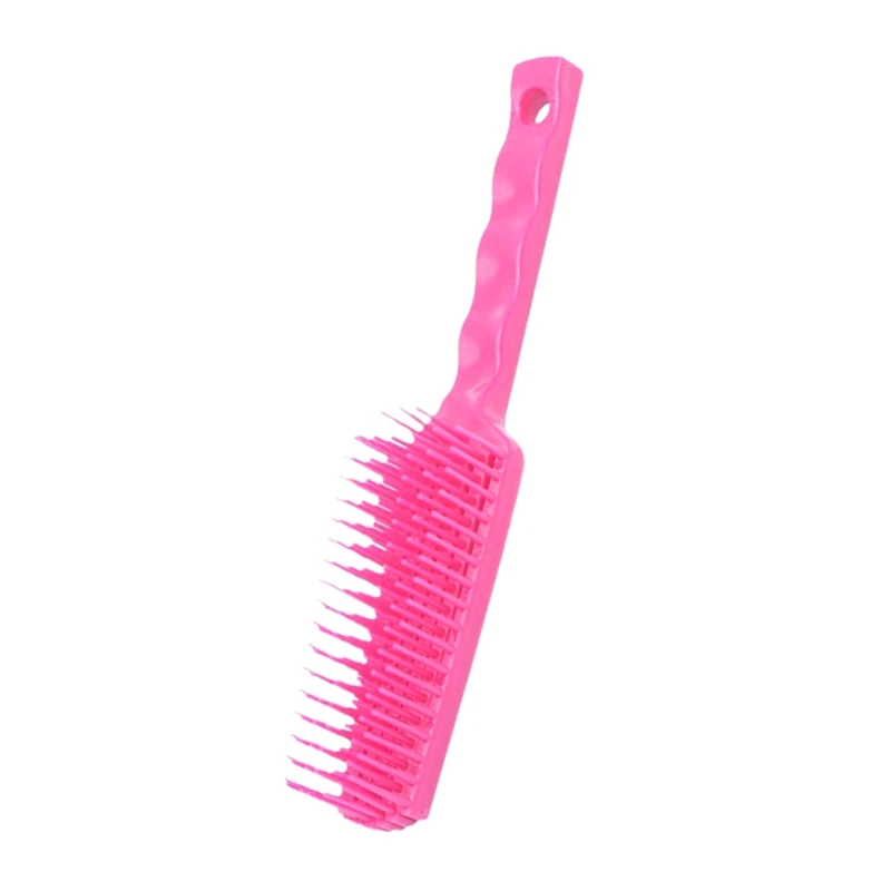 Sisir kuda sisir Detangler hewan peliharaan, sisir plastik untuk bulu ekor panjang sisir warna acak
