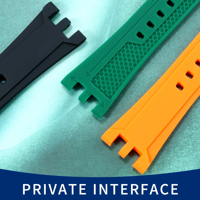 Pulseira de substituição para versace V-RACE série dupla relógio de borracha de silicone especial côncavo pulseira à prova dwaterproof água 24mm