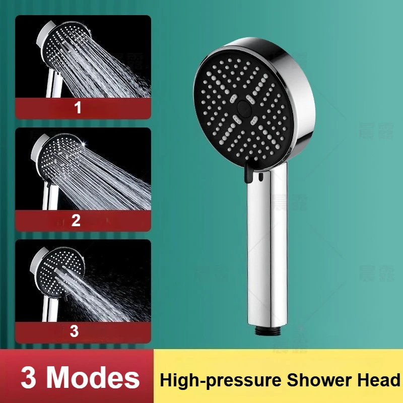 

3 Modes Adjustable Shower Head High Pressure Shower Head Massage Rainfall Water Saving Sprayer Bathroom Accessories