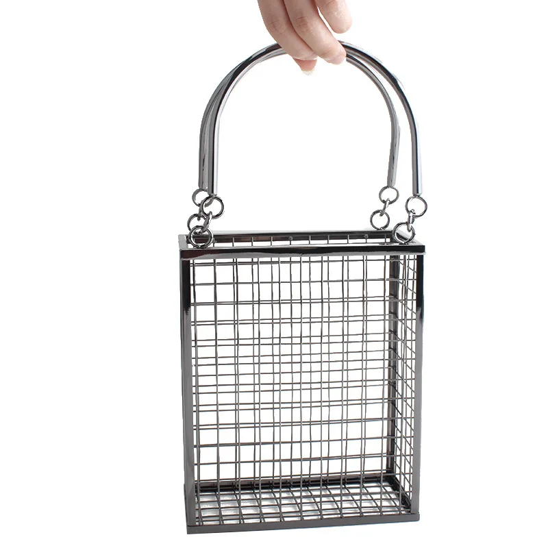 

Весенне-летняя металлическая полая сумка на плечо, модная железная сетка, женская банкетная вечерняя подарочная сумка, легкий роскошный стильный вечерний клатч