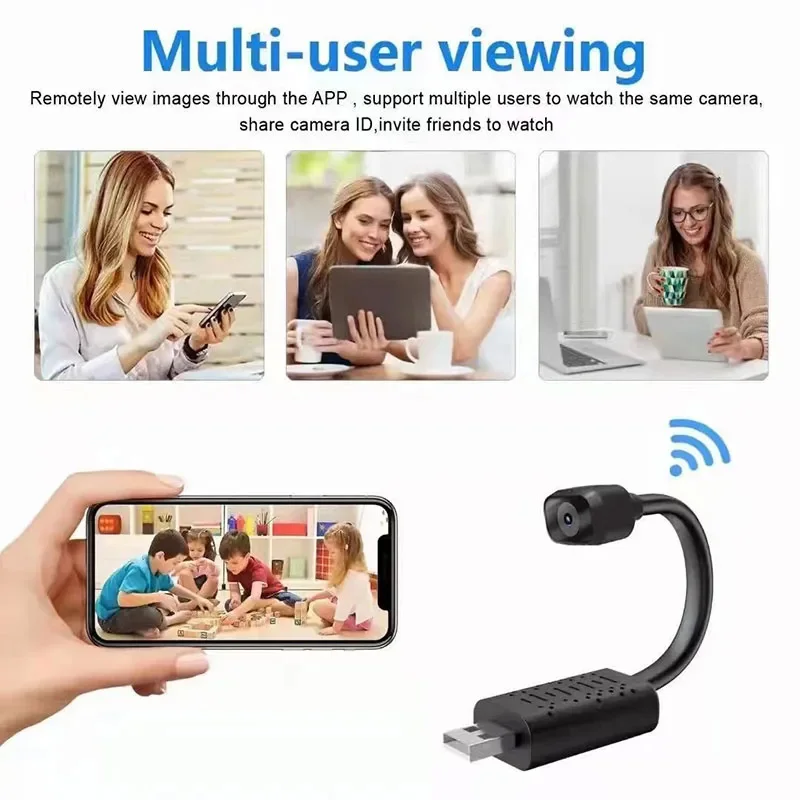 Saikiot V380 Pro WIFI invisible USB Camera 1080P Night Vision Wireless Mini Camera Home CCTV Security V380 Pro Mini Camera
