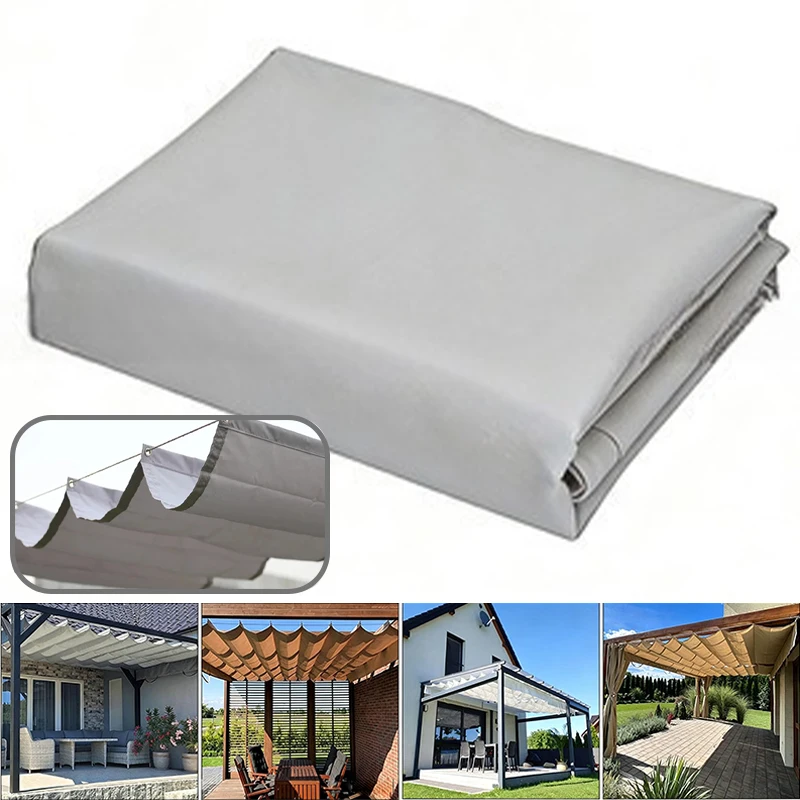 Adjustable Sun Shade Sail Waterproof UV‑Blocking Outdoor Shade Canopy Durable Pergola Curtain for Patio Balcony Backyard Garden