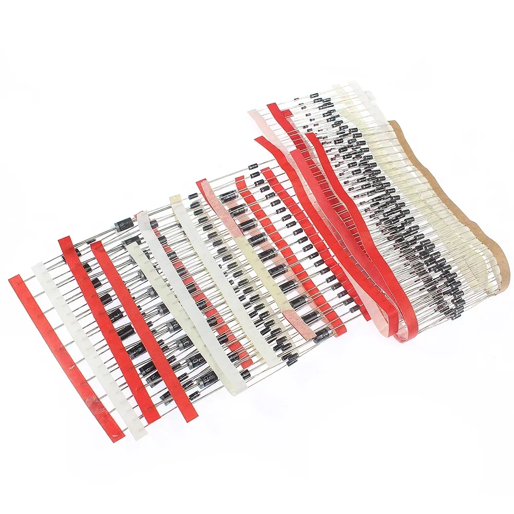 350PCS/box Diodes kit 14Values Rectifier/Fast Recovery/Schottky/Switching Diode Set 1N4001 1N4007 1N4148 RL207 UF4007 FR107 207 image 3