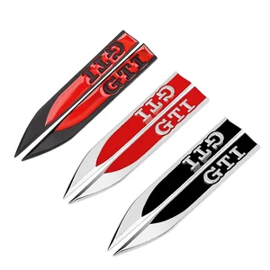 GTI Fender Side Emblem, Metall -Etikett, Stoßdämpferzubehör, VW Golf 2, 3, 4, 5, 6, 7, GTI MK2, MK3, MK4, MK5, MK6, MK7, MK8 8 Hauptverkäufe Emblema Golf 3 - №2