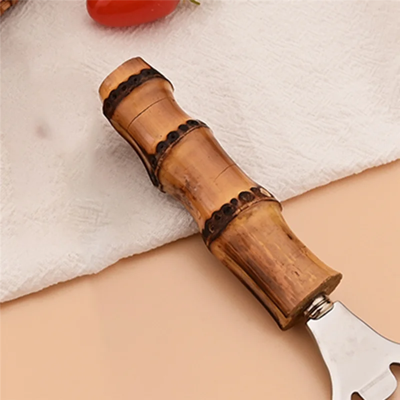 ABFI Flaschenöffner mit Bambusgriff, geeignet für Restaurants und den Heimgebrauch, Cocktail-Shaker mit Bambusgriff