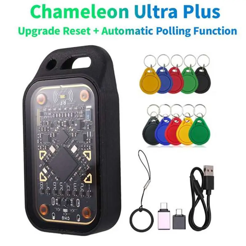 【BRILLIANT 】محاكي البطاقة الذكية Chameleon Ultra Plus RFID + إعادة ضبط سلسلة مفاتيح 5XUID/CUID + بطاقة الهوية المختلطة التلقائية 13.56M 125K IC Dec #5
