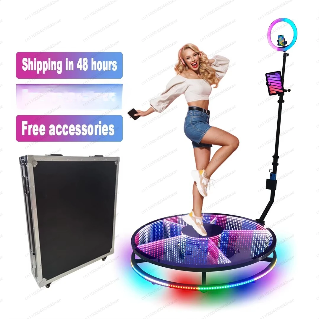 

New Tempered Glass Infinity Mirror Photo Booth Selfie Automatic Video Photobooth