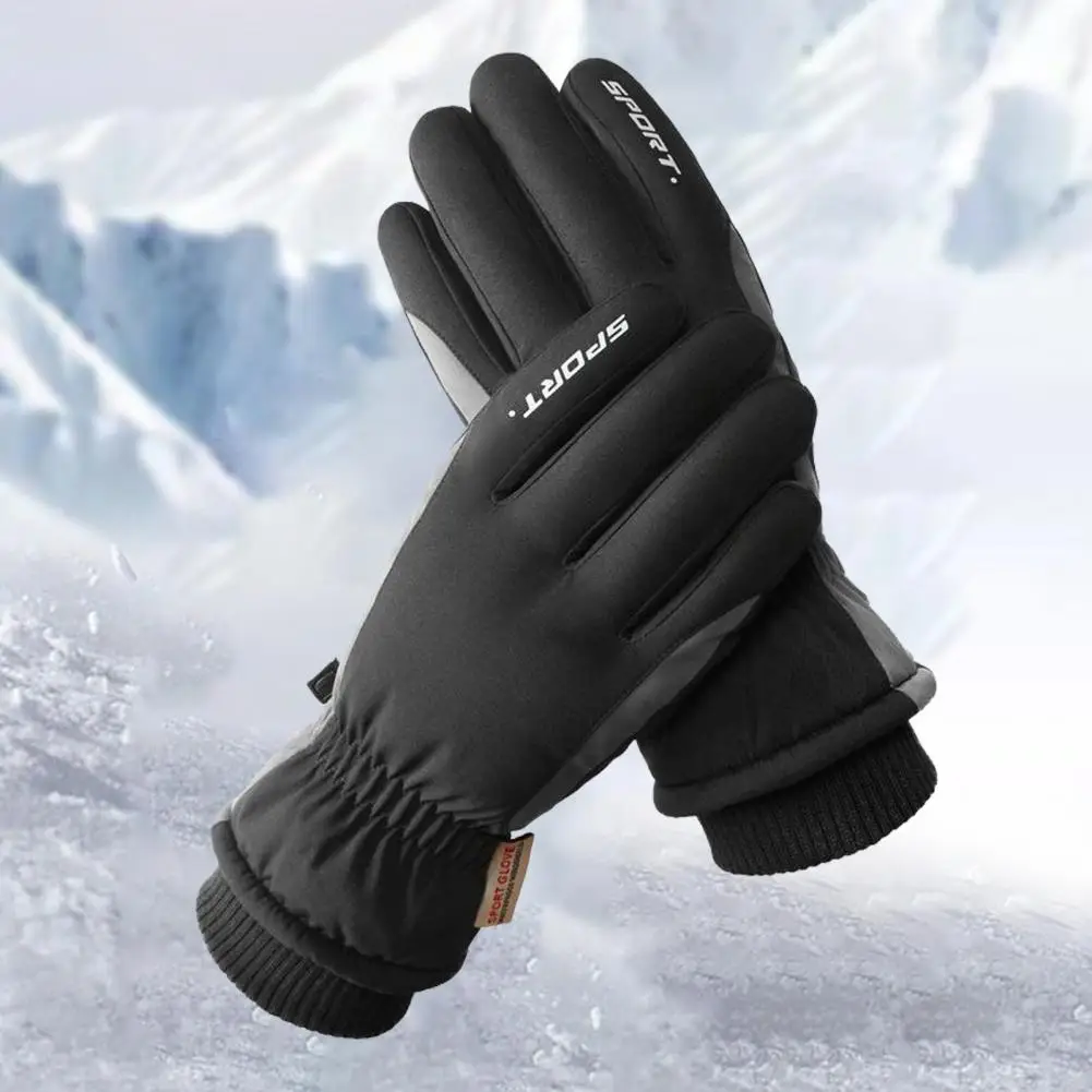 Guantes de pantalla táctil para hombre y mujer, manoplas térmicas de larga duración, informales, sin decoloración, cálidas, para invierno, para exteriores, 1 par