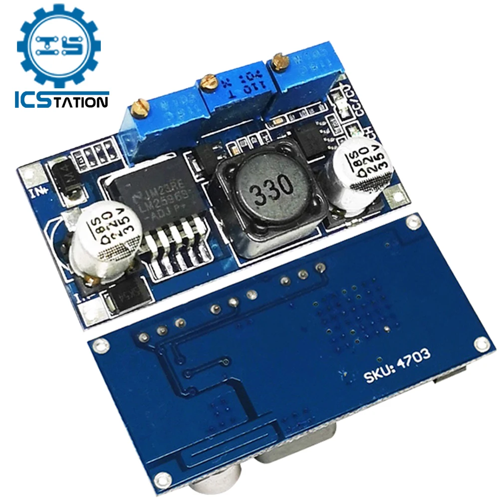 

Constant Current Voltage Stabilizer Adjustable Step Down Power Supply Board Module LED Drive Lithium-ion Battery Charging Input