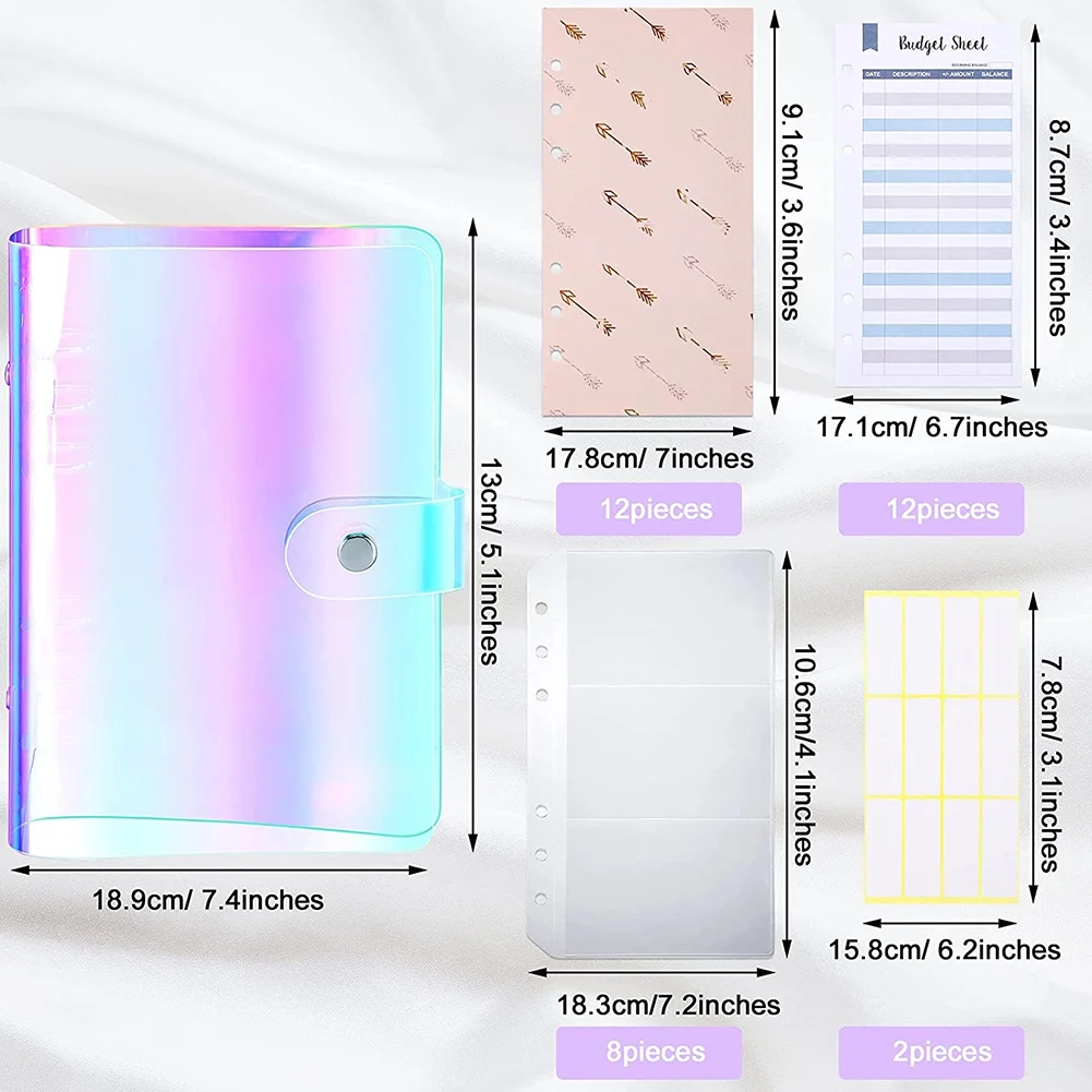 ซองพีวีซี A6สมุดบันทึกเงินซองจดหมายเงินงบประมาณแผ่นค่าใช้จ่ายงบประมาณสำหรับลูกสาวแฟนแม่และญาติ