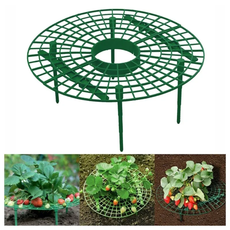 

【ALLOWANCE】12 шт. подставка для клубники-пластмассовый полукруглый блокирующий садовый инструмент для посадки балконного горшка