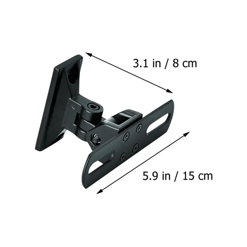Horizontal Rotation Speaker Stand Vertical Adjustment Zinc Alloy Wall Mount Bracket Bookshelf Speaker Shelf Center Channel