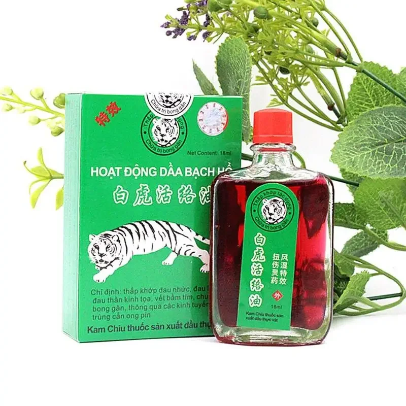 18ml White Tiger Balm Oil Shoulder Osteoarthritis Bone Spurs Cervical Spondylosis Pain Relief Rheumatic Pain Leg Pain Frozen