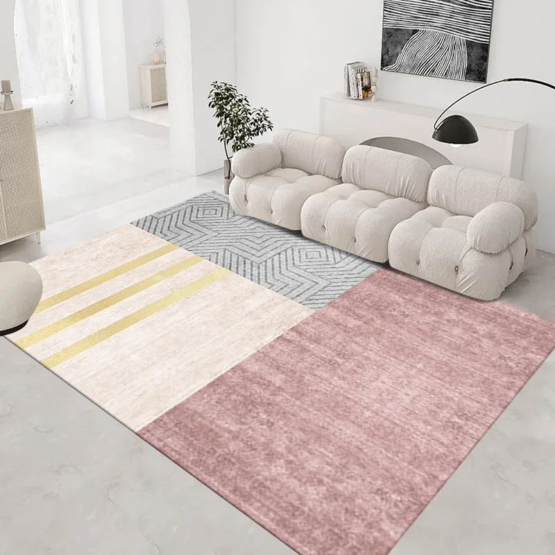 

Carpet for Household Use Bedroom Bedside Living Room Orange Cream Style Large Carpet