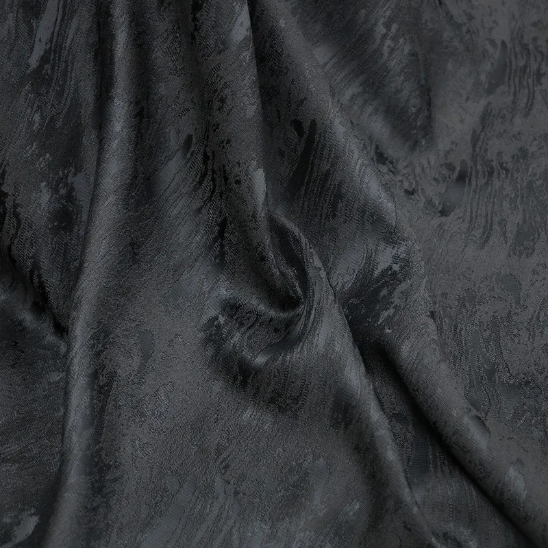 

51 momme width 138CM heavyweight rayon wool corrugated three-dimensional jacquard fabric for autumn and winter