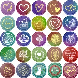 Valentine's Day Love Leaves Heart Wax Seal Stamp 25mm Removable Brass Head For Decorating Invitations Greeting Gifts Envelopes