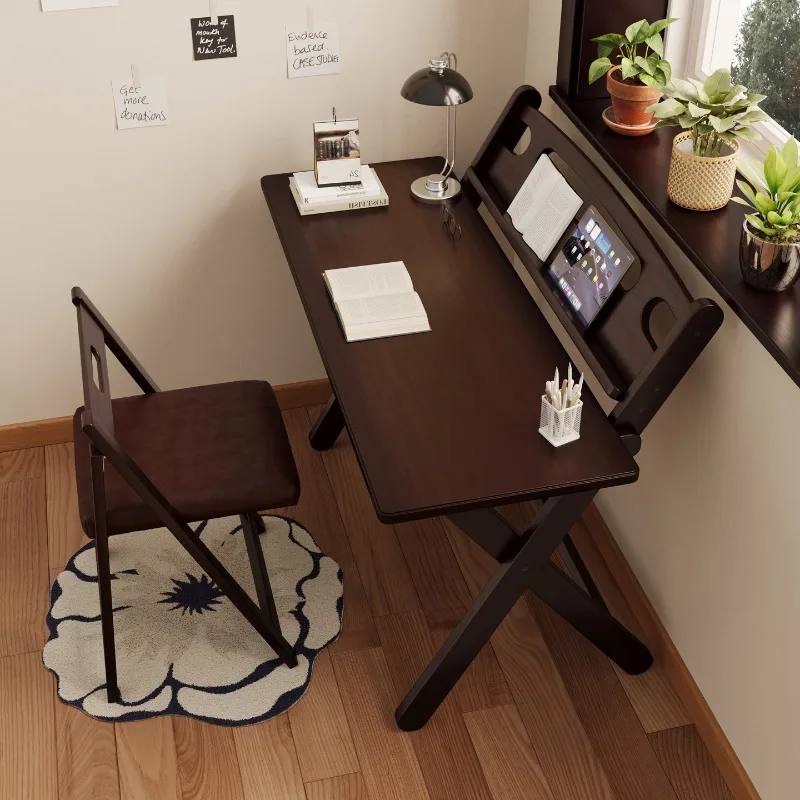 No Assembly Required Portable Foldable Table, Multi-purpose Desk for Home Office Study Computer Work Adjustable Height