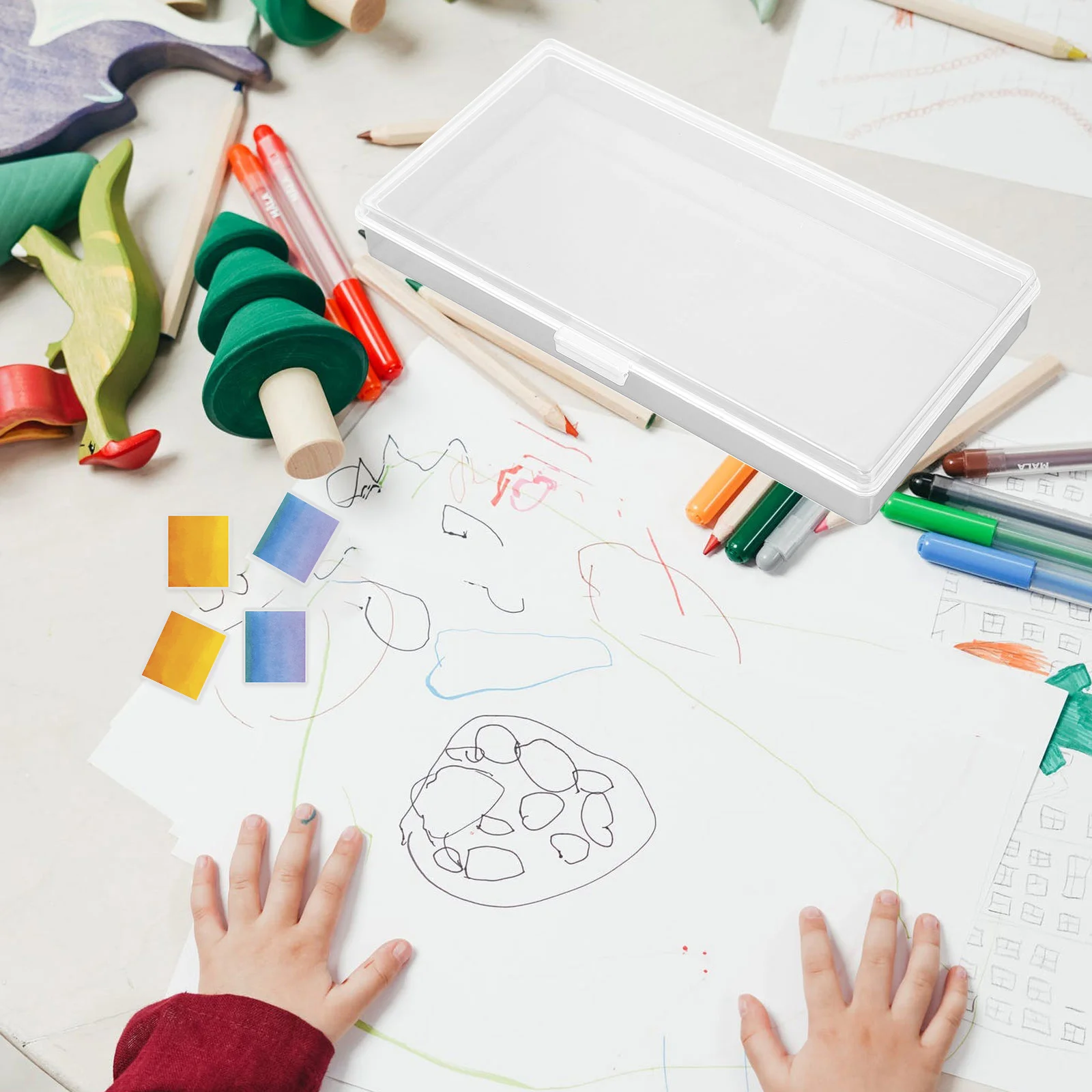 

50pcs Watercolor Paint Pans Empty Half Pans For Solid Paints Portable Palette Container Watercolor Pan Sets Color Organizing