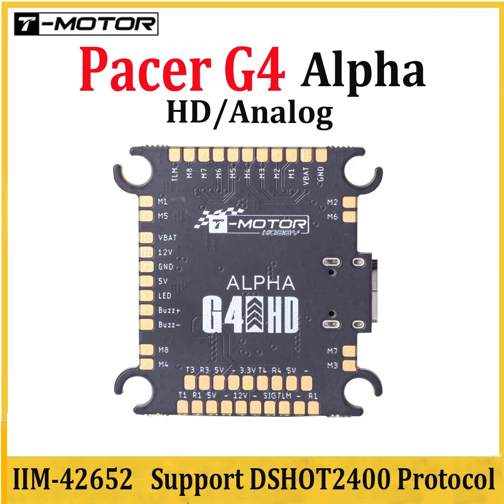 T-MOTOR Pacer G4 Alpha HD/Analog FC High Definition Analog Dual Version Flight Controller 3~6S STM32G473 30.5x30.5 for FPV Drone