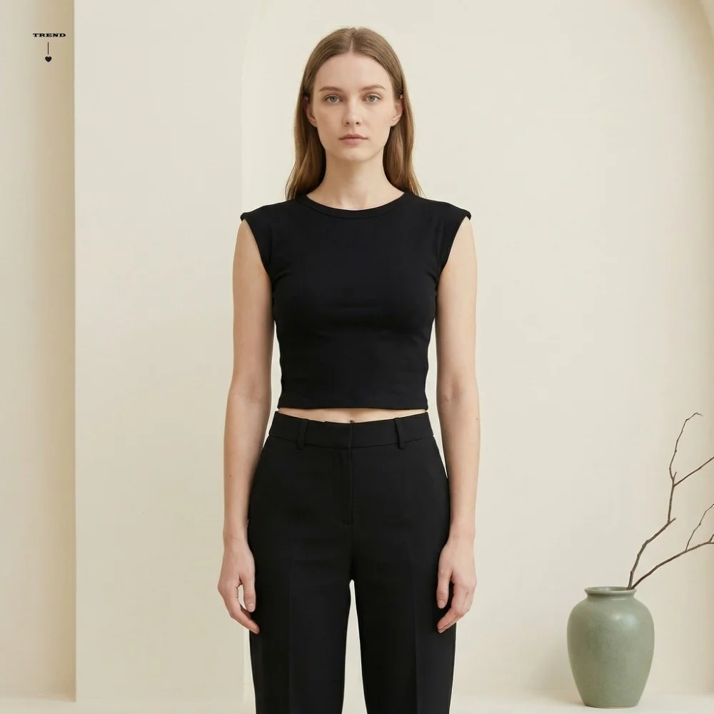 Backless Round Neck Slim Crop Tops Ins Beauty Back Women T-shirt Bottoming Shirt Streetwear Simple Solid T-shirt Female