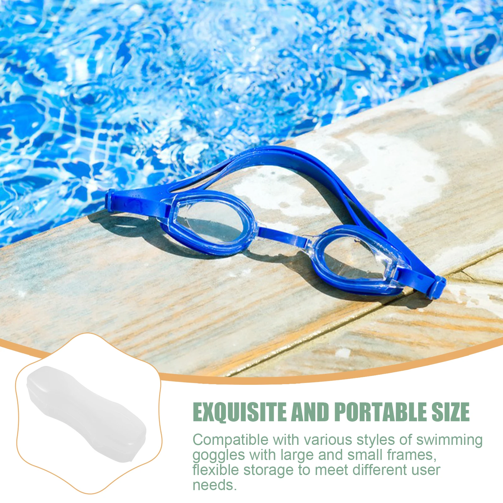 Boîte de protection pour lunettes de natation, 3 pièces, étui rigide pour lunettes à grande et petite monture, rangement organisé Portable pour l'entraînement à la plage et à la piscine