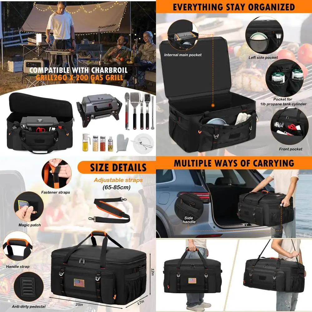 

Portable Propane Gas Grill Carry Case for 1-Burner BBQ Tools and Accessories (Bag Only)