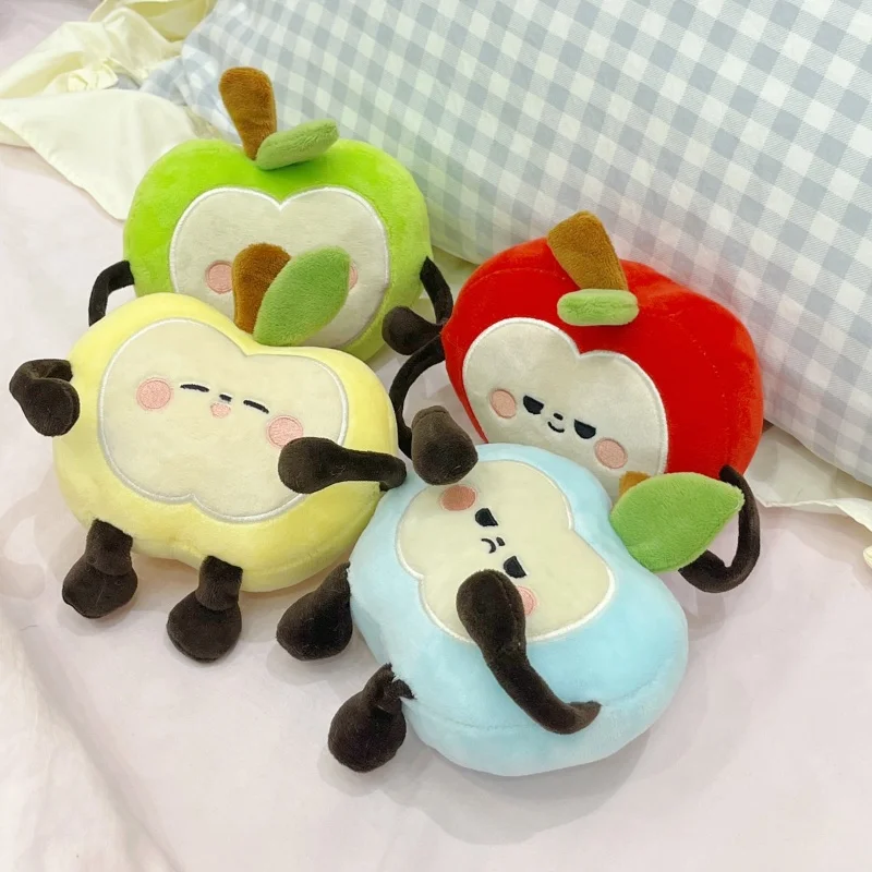 Kawaii Apple Plush ของเล่นหมอนตุ๊กตา Apple Plush จี้ผลไม้ Plush Key CHAIN เด็กวันเกิดคริสต์มาสของขวัญตกแต่งกระเป๋า 13 ซม