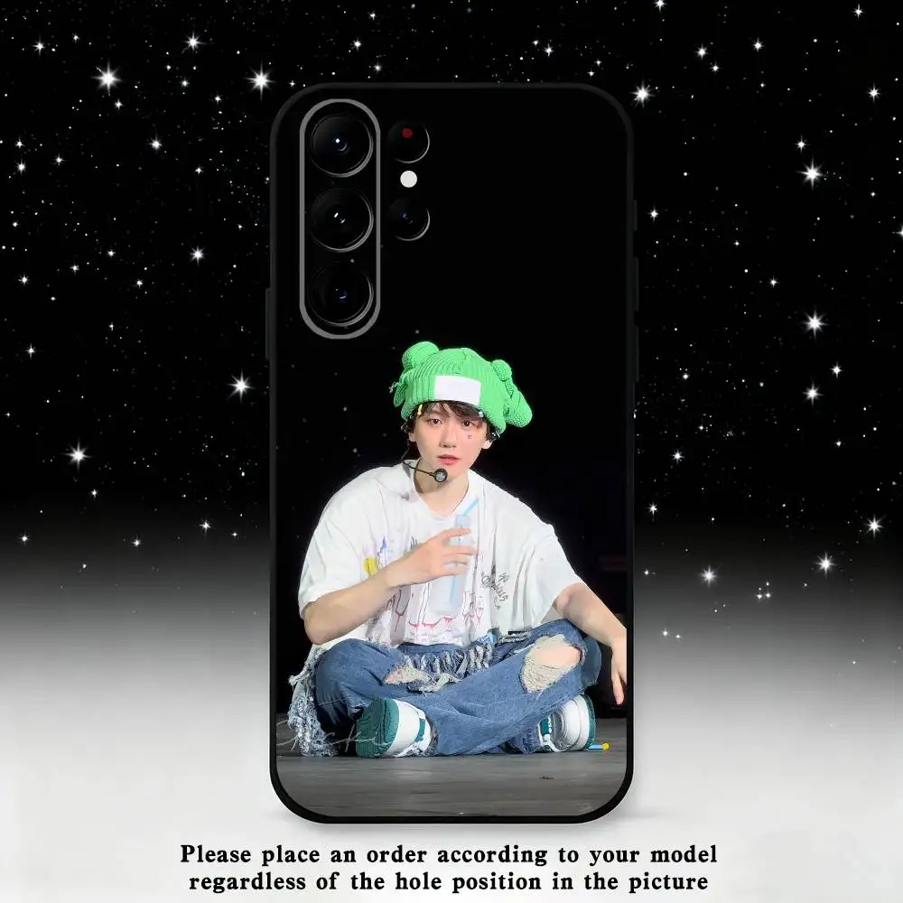 B-baekhyun-N Capa de telefone para Samsung S25, S24 Ultra, S20, S30 plus, S22 plus, S23, S30 Ultra 5G Silicone Preto Shell