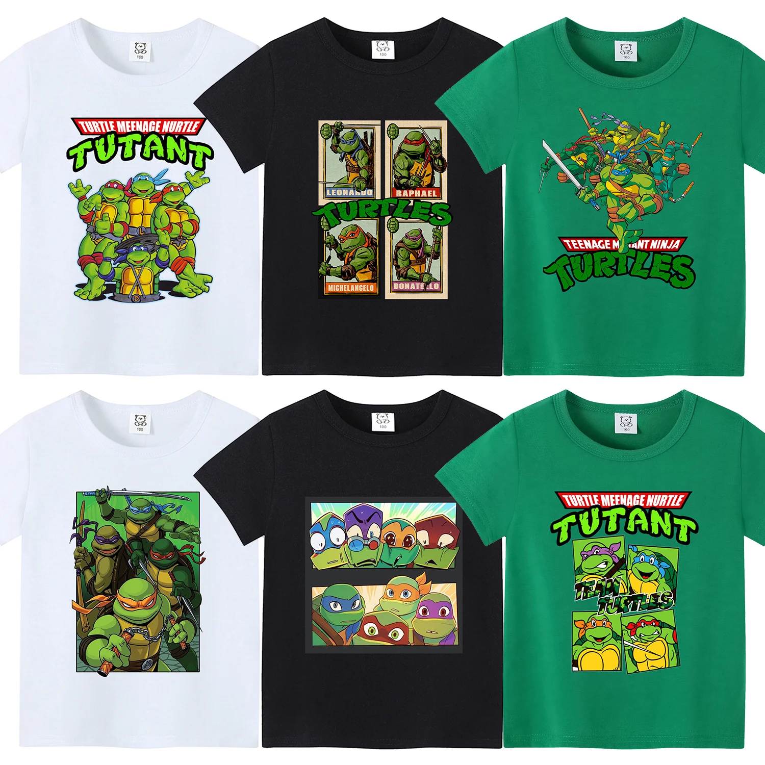 Teenage Mutant Ninja Turtles T Shirt for Children Cotton T-shirt Anime Clothing Boys Cute Baby Clothes Comfortable Base Shirts