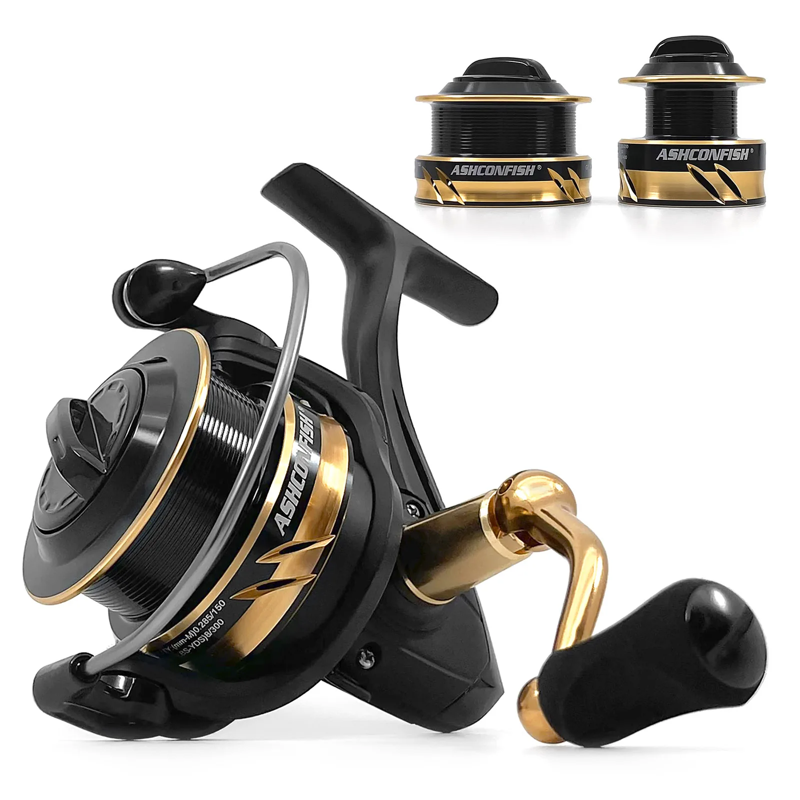 Ashconfish Spinning Fishing Reel Left/Right Handle 12KG Max Drag 12BB 1000H-5000H Metallic CNC Spool Long Shot Fishing Spinner