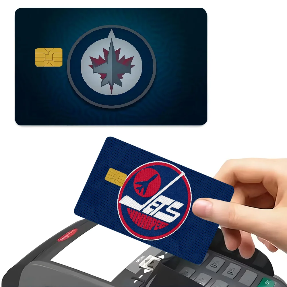 W-Winnipeg Jets Credit Card Skin Stickers For VISA Bank Card Transportation Card Waterproof Sticker Anti-scratch Women Gift