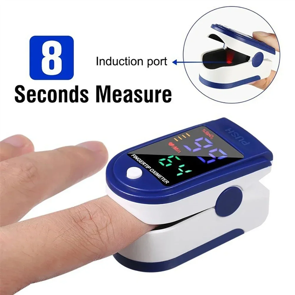 Fingertip Oximeter Blood Oxygen Saturation Monitor SpO2 With Pulse Rate Measurement Portable LED Display No Battery