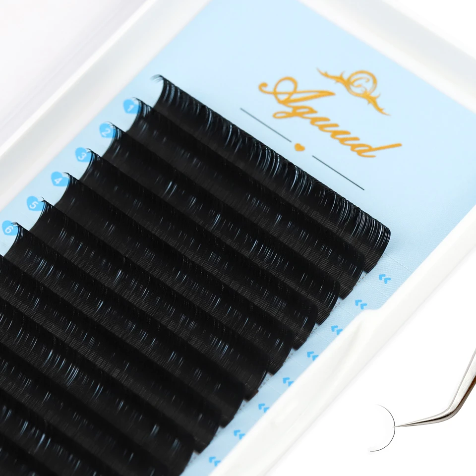 

Aguud 16Rows False Eyelashes Individual 5-25mm Faux Mink Russian Volume Lashes Black Cashmere Eyelash Extensions Makeup Clios