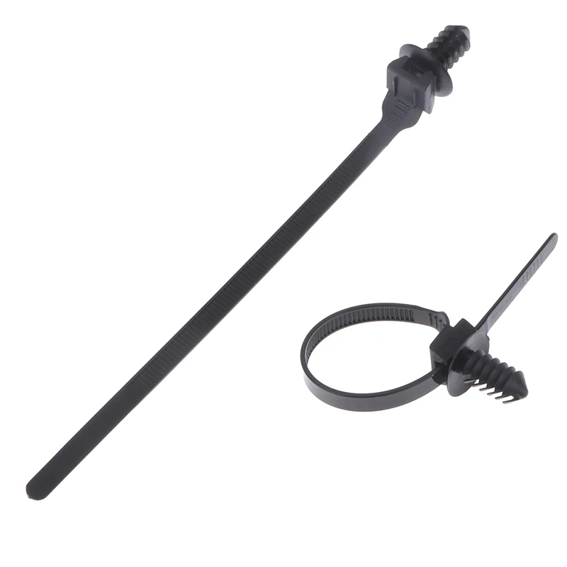 

M8 Hole Removable Threaded Nylon Plastic Vehicle Motocycle Cable Tie Car Harness Retainer Clip Push Mount Auto Fasteners