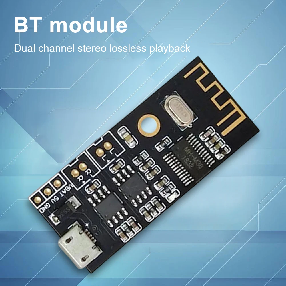 Módulo de música estéreo inalámbrico, dispositivo con luz indicadora, Bluetooth, HiFi, Kit de bricolaje, placa decodificadora MP3, MH-M18/M28/M38