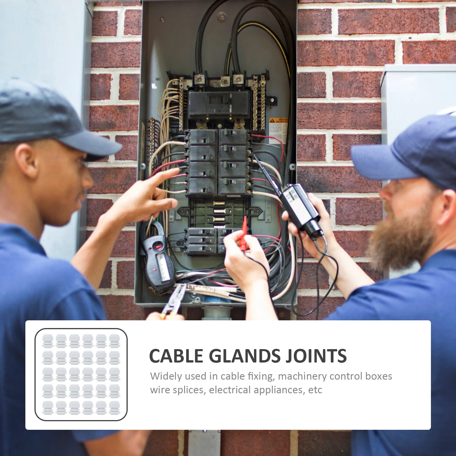 

100 Pcs Cable Gl Waterproof Cord Connector Strain Relief PP Material Excellent Texture Outdoor Electrical Wires Safe
