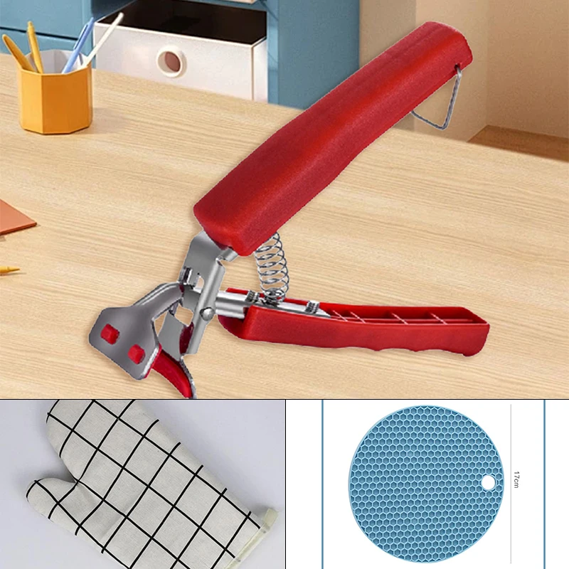 Stainless Steel Anti-scalding Clip Plate Lifter Bowl Clip Pot Mat Anti-scalding Gloves Kitchen Oven Accessories